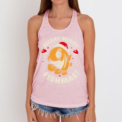 Merry Fishmas Gift Women's Knotted Racerback Tank