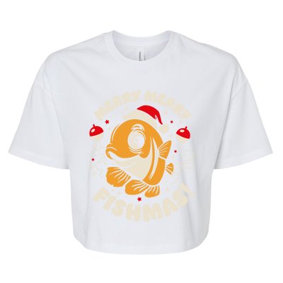 Merry Fishmas Gift Bella+Canvas Jersey Crop Tee