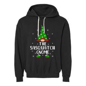 Matching Family Group The Sasquatch Gnome Christmas Gift Garment-Dyed Fleece Hoodie