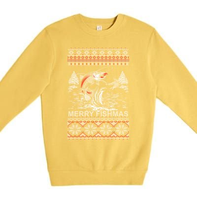 Merry Fishmas Gift Premium Crewneck Sweatshirt