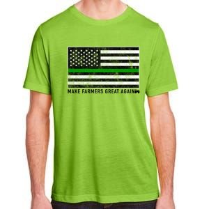 Make Farmers Great Again Tractor Us Flag Green Line Gift Adult ChromaSoft Performance T-Shirt