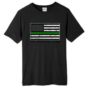 Make Farmers Great Again Tractor Us Flag Green Line Gift Tall Fusion ChromaSoft Performance T-Shirt