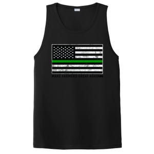 Make Farmers Great Again Tractor Us Flag Green Line Gift PosiCharge Competitor Tank