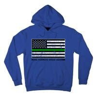 Make Farmers Great Again Tractor Us Flag Green Line Gift Tall Hoodie