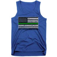 Make Farmers Great Again Tractor Us Flag Green Line Gift Tank Top