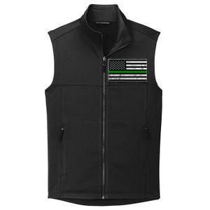 Make Farmers Great Again Tractor Us Flag Green Line Gift Collective Smooth Fleece Vest