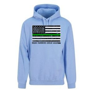 Make Farmers Great Again Tractor Us Flag Green Line Gift Unisex Surf Hoodie