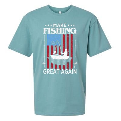 Make Fishing Great Again Cute Gift Sueded Cloud Jersey T-Shirt