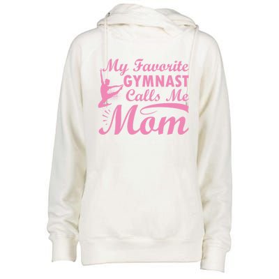 My Favorite Gymnast Calls Me Mom Gymnastic Dog Lover Cute Gift Womens Funnel Neck Pullover Hood