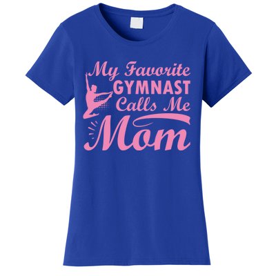 My Favorite Gymnast Calls Me Mom Gymnastic Dog Lover Cute Gift Women's T-Shirt