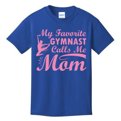 My Favorite Gymnast Calls Me Mom Gymnastic Dog Lover Cute Gift Kids T-Shirt