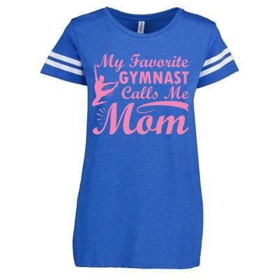 My Favorite Gymnast Calls Me Mom Gymnastic Dog Lover Cute Gift Enza Ladies Jersey Football T-Shirt