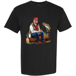 Make Fishing Great Again Funny Bass Fishing Humor Trump Garment-Dyed Heavyweight T-Shirt