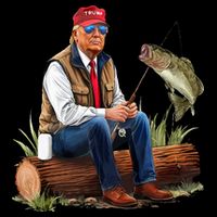 Make Fishing Great Again Funny Bass Fishing Humor Trump Hoodie