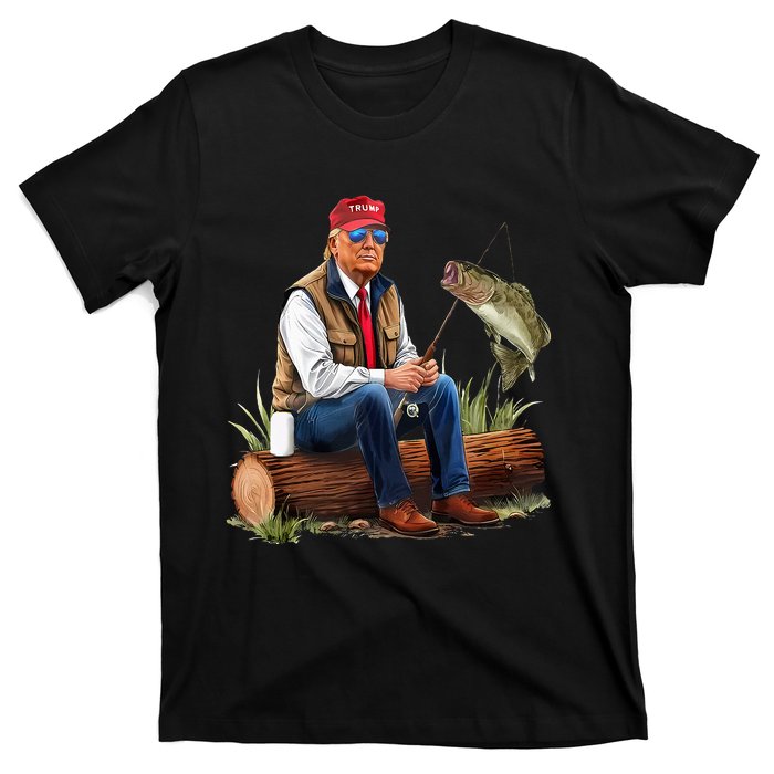 Make Fishing Great Again Funny Bass Fishing Humor Trump T-Shirt