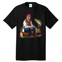 Make Fishing Great Again Funny Bass Fishing Humor Trump Tall T-Shirt