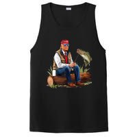 Make Fishing Great Again Funny Bass Fishing Humor Trump PosiCharge Competitor Tank