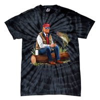 Make Fishing Great Again Funny Bass Fishing Humor Trump Tie-Dye T-Shirt