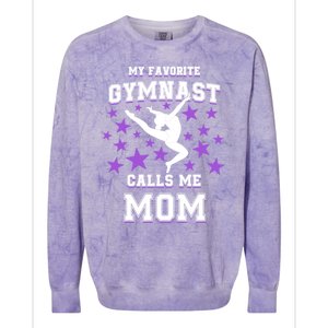 My Favorite Gymnast Calls Me Mom Gift Gymnastics Mom Gift Colorblast Crewneck Sweatshirt