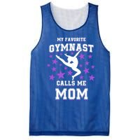 My Favorite Gymnast Calls Me Mom Gift Gymnastics Mom Gift Mesh Reversible Basketball Jersey Tank