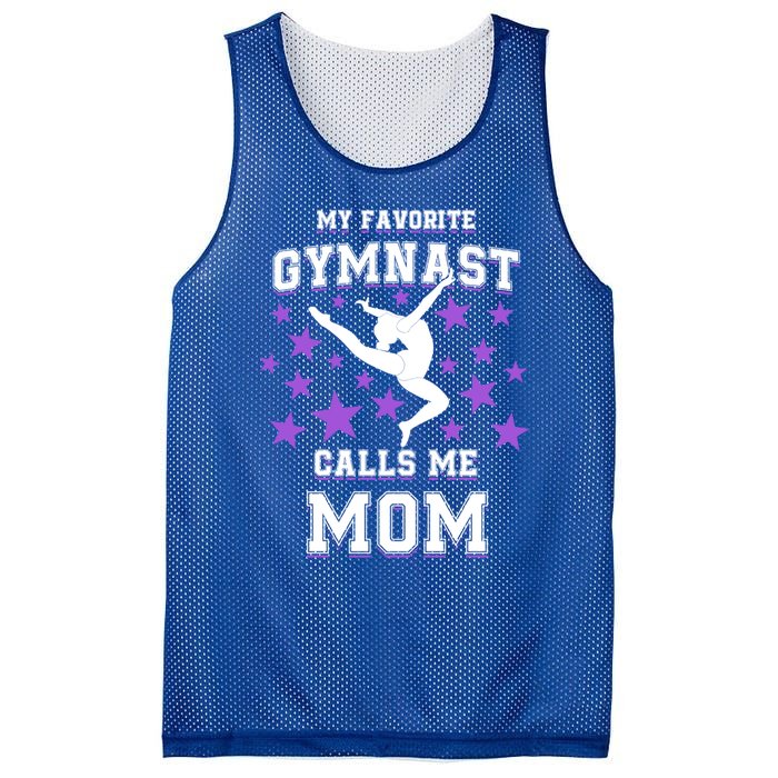 My Favorite Gymnast Calls Me Mom Gift Gymnastics Mom Gift Mesh Reversible Basketball Jersey Tank