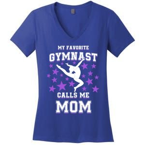 My Favorite Gymnast Calls Me Mom Gift Gymnastics Mom Gift Women's V-Neck T-Shirt