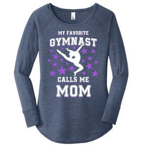 My Favorite Gymnast Calls Me Mom Gift Gymnastics Mom Gift Women's Perfect Tri Tunic Long Sleeve Shirt