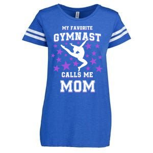 My Favorite Gymnast Calls Me Mom Gift Gymnastics Mom Gift Enza Ladies Jersey Football T-Shirt