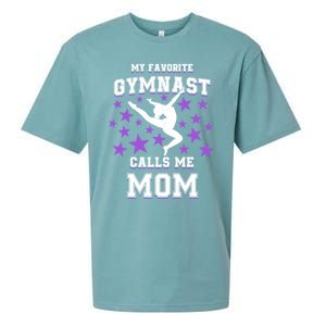 My Favorite Gymnast Calls Me Mom Gift Gymnastics Mom Gift Sueded Cloud Jersey T-Shirt