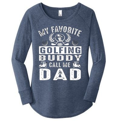 My Favorite Golfing Buddies Call Me Dad FatherS Day Gift Women's Perfect Tri Tunic Long Sleeve Shirt