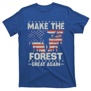 Make Forest Great Again Gift Usa Flag Wildlife Coyote Hunters Gift T-Shirt