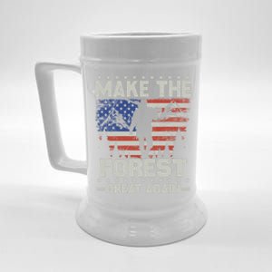 Make Forest Great Again Gift Usa Flag Wildlife Coyote Hunters Gift Beer Stein