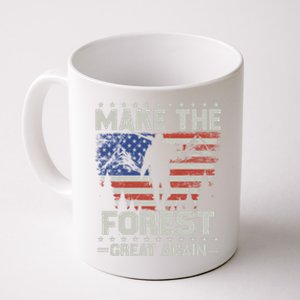 Make Forest Great Again Gift Usa Flag Wildlife Coyote Hunters Gift Coffee Mug