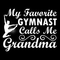 My Favorite Gymnast Calls Me Grandma Gymnastic Dog Lover Gift Cooling Performance Crew T-Shirt
