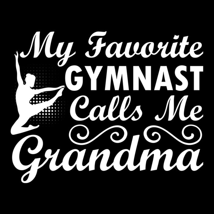 My Favorite Gymnast Calls Me Grandma Gymnastic Dog Lover Gift Cooling Performance Crew T-Shirt
