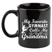 My Favorite Gymnast Calls Me Grandma Gymnastic Dog Lover Gift 11oz C Handle Ceramic Mug