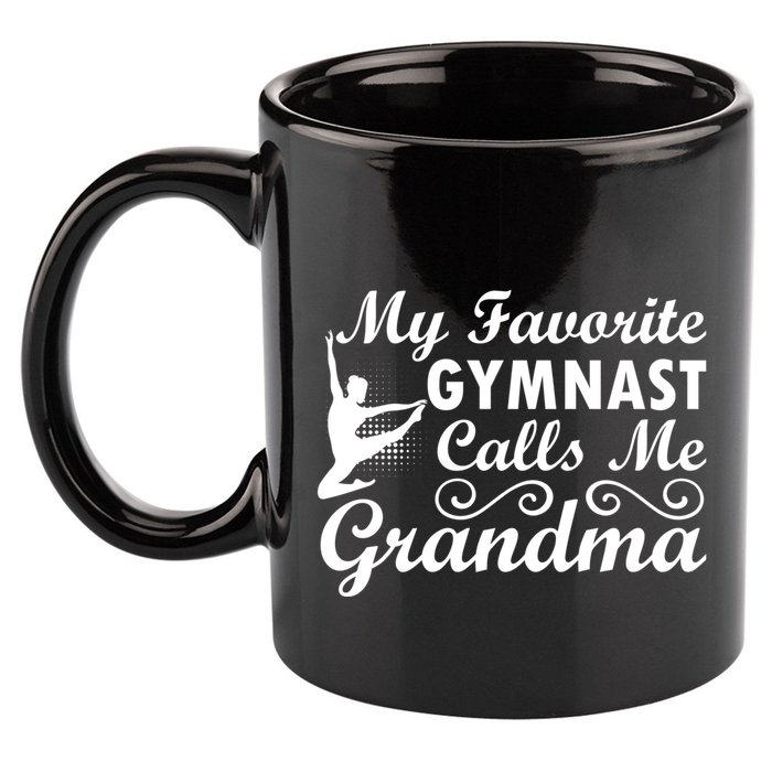 My Favorite Gymnast Calls Me Grandma Gymnastic Dog Lover Gift 11oz C Handle Ceramic Mug