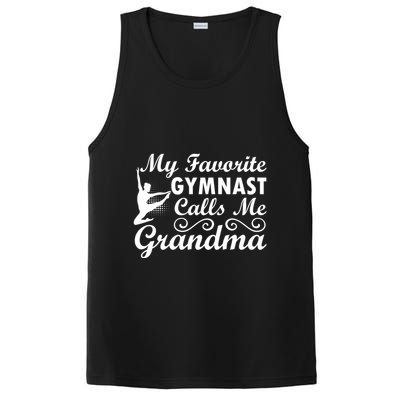 My Favorite Gymnast Calls Me Grandma Gymnastic Dog Lover Gift PosiCharge Competitor Tank