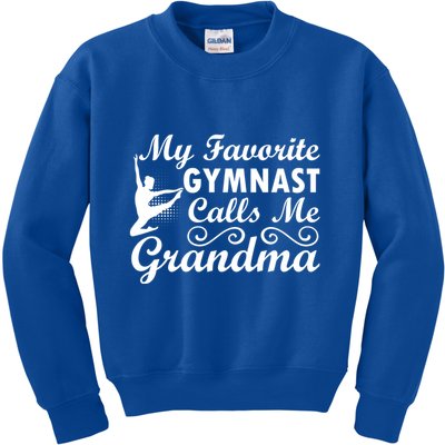 My Favorite Gymnast Calls Me Grandma Gymnastic Dog Lover Gift Kids Sweatshirt