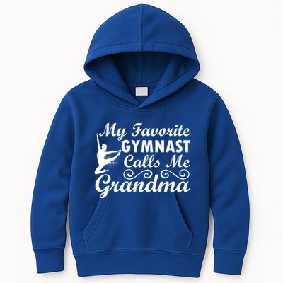 My Favorite Gymnast Calls Me Grandma Gymnastic Dog Lover Gift Kids Hoodie