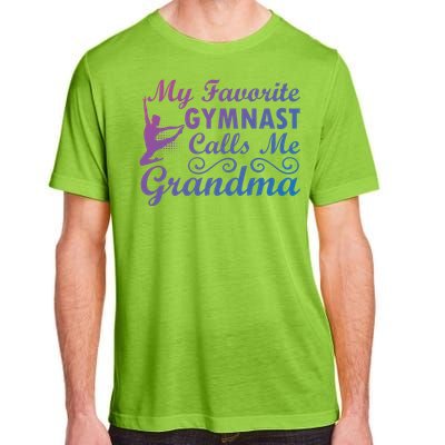 My Favorite Gymnast Calls Me Grandma Gymnastic Dog Lover Gift Adult ChromaSoft Performance T-Shirt