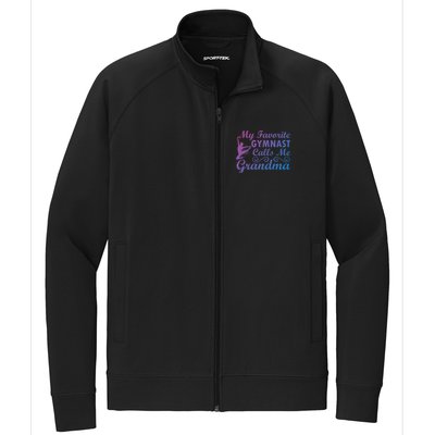 My Favorite Gymnast Calls Me Grandma Gymnastic Dog Lover Gift Stretch Full-Zip Cadet Jacket