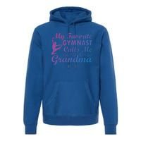 My Favorite Gymnast Calls Me Grandma Gymnastic Dog Lover Gift Premium Hoodie