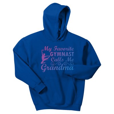 My Favorite Gymnast Calls Me Grandma Gymnastic Dog Lover Gift Kids Hoodie