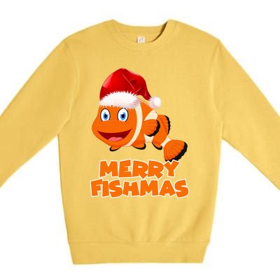 Merry Fishmas Gift Premium Crewneck Sweatshirt