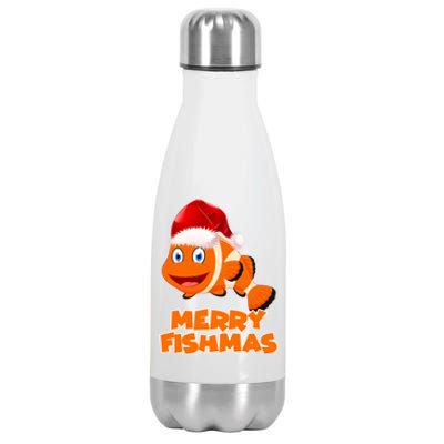 Merry Fishmas Gift Stainless Steel Insulated Water Bottle