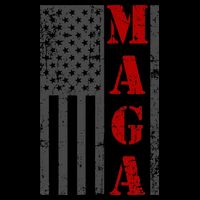 Maga Flag Gray And Red Distressed American Flag 16 in Basic Backpack