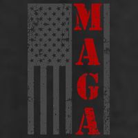 Maga Flag Gray And Red Distressed American Flag Microfiber Hand Towel
