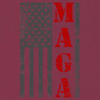 Maga Flag Gray And Red Distressed American Flag 16oz Travel Tumbler