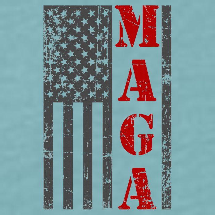 Maga Flag Gray And Red Distressed American Flag Sueded Cloud Jersey T-Shirt